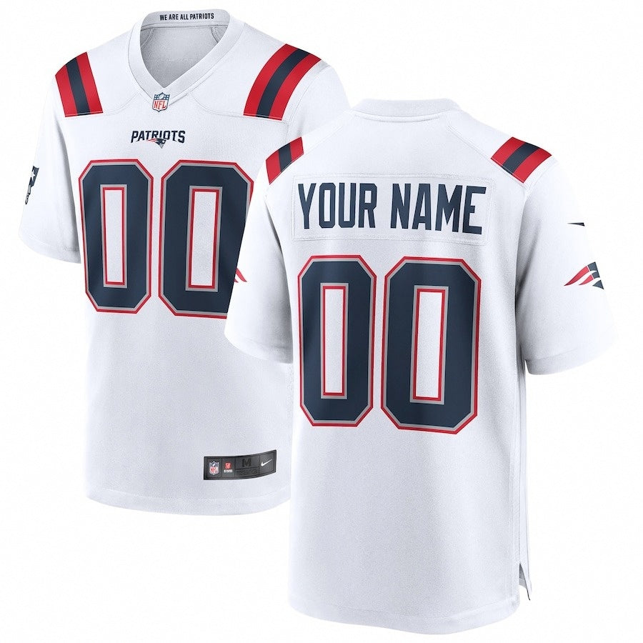 New England Patriots Custom Away  Jersey