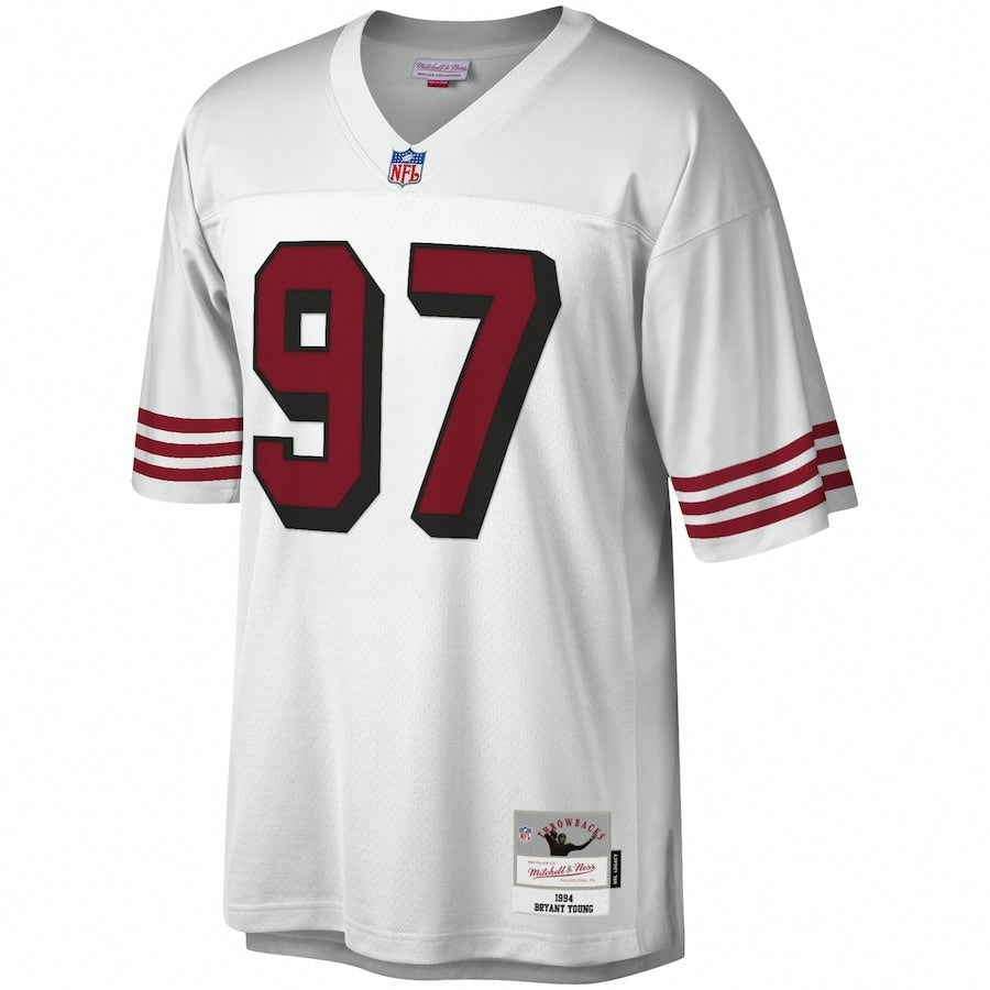 San Francisco 49ers Mitchell & Ness Bryant Young White 1994 Legacy Jersey