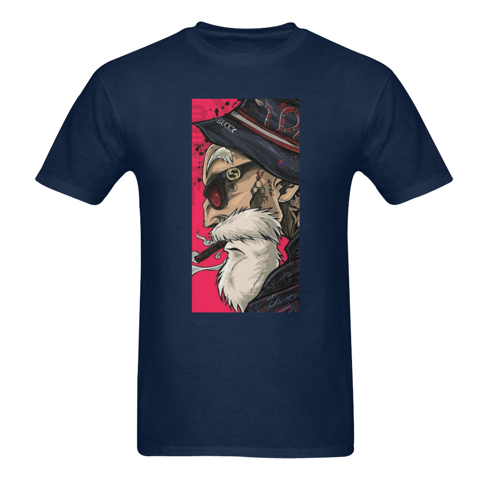 Smoking Beard Man T-Shirt Sunny Men's T-shirt (USA Size) (Model T02)