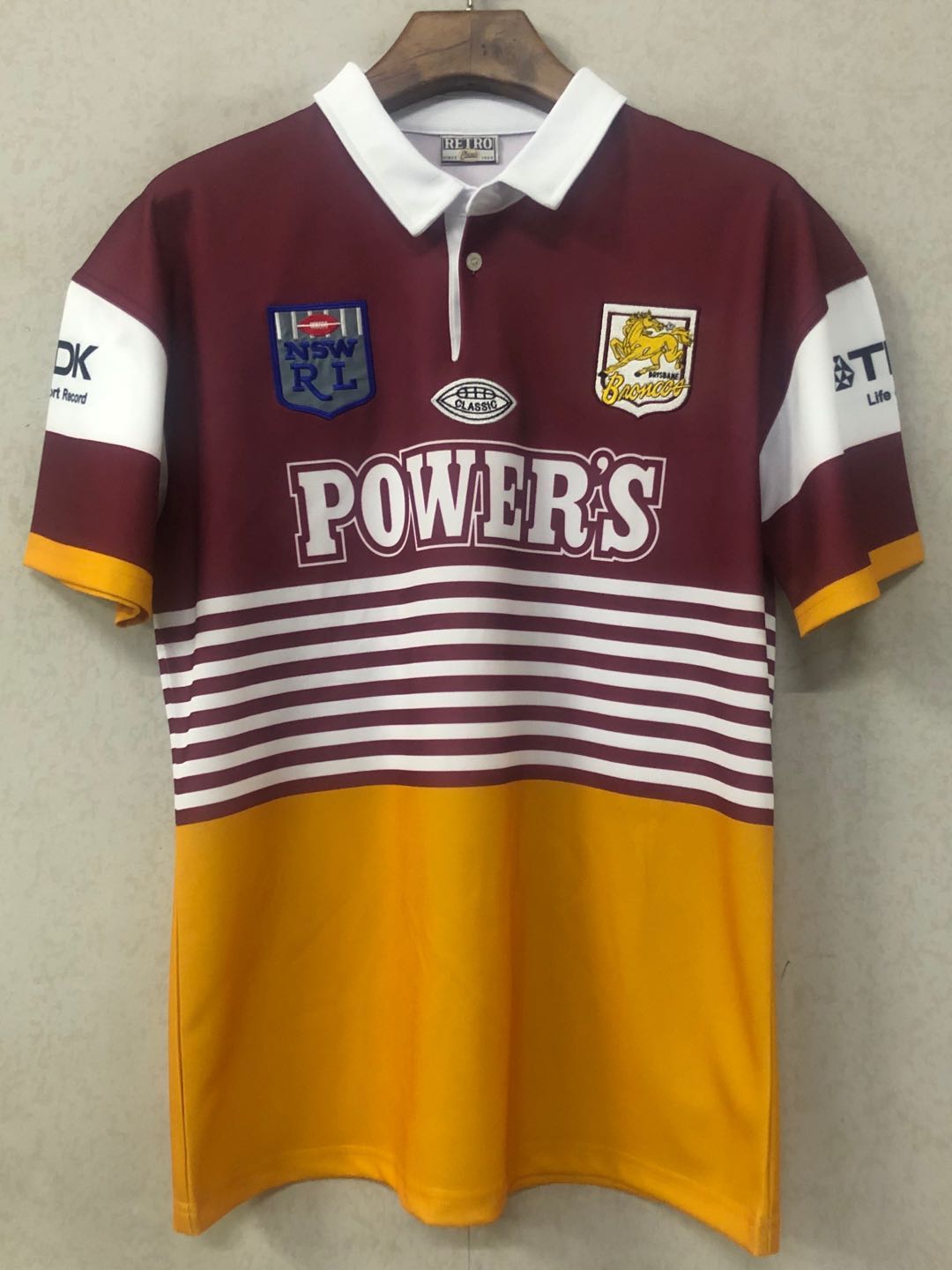 1988 BRISBANE BRONCOS RETRO RUGBY JERSEY 1988 Brisbane Broncos