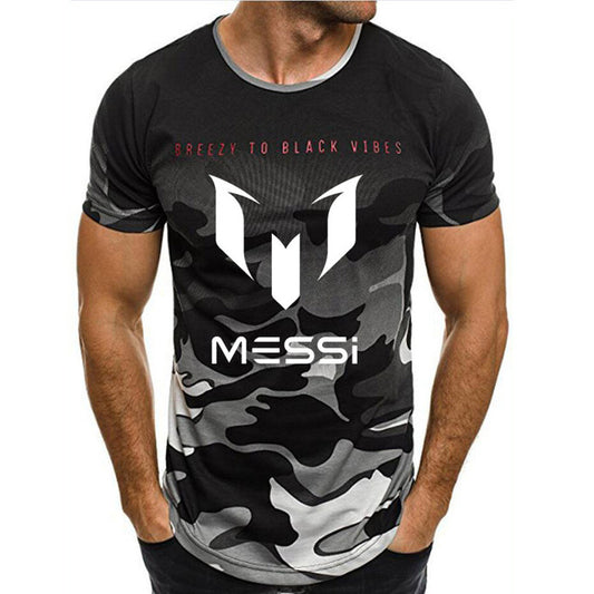 Male Camouflage MESSI T-Shirts