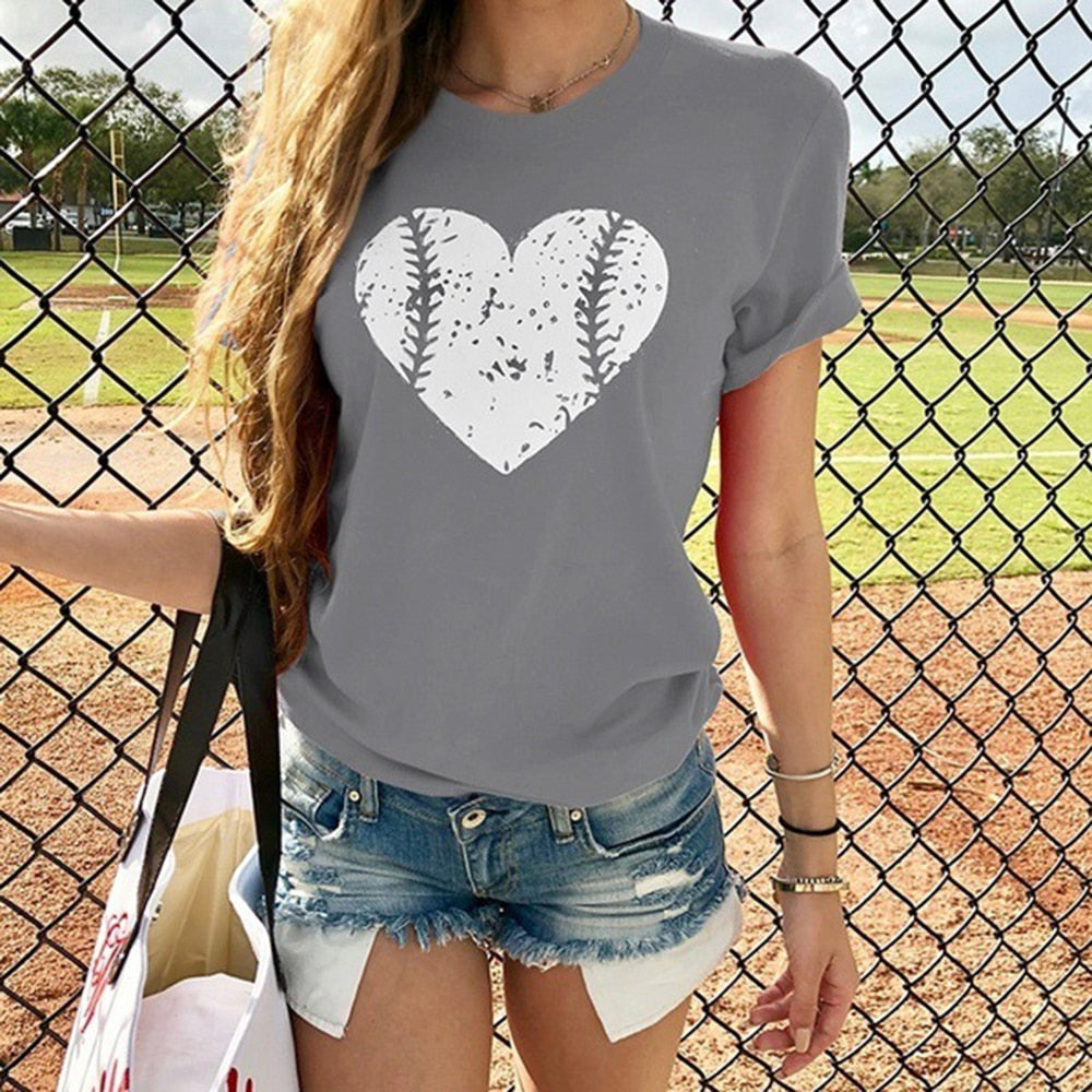 Sports Heart Ladies T-Shirt