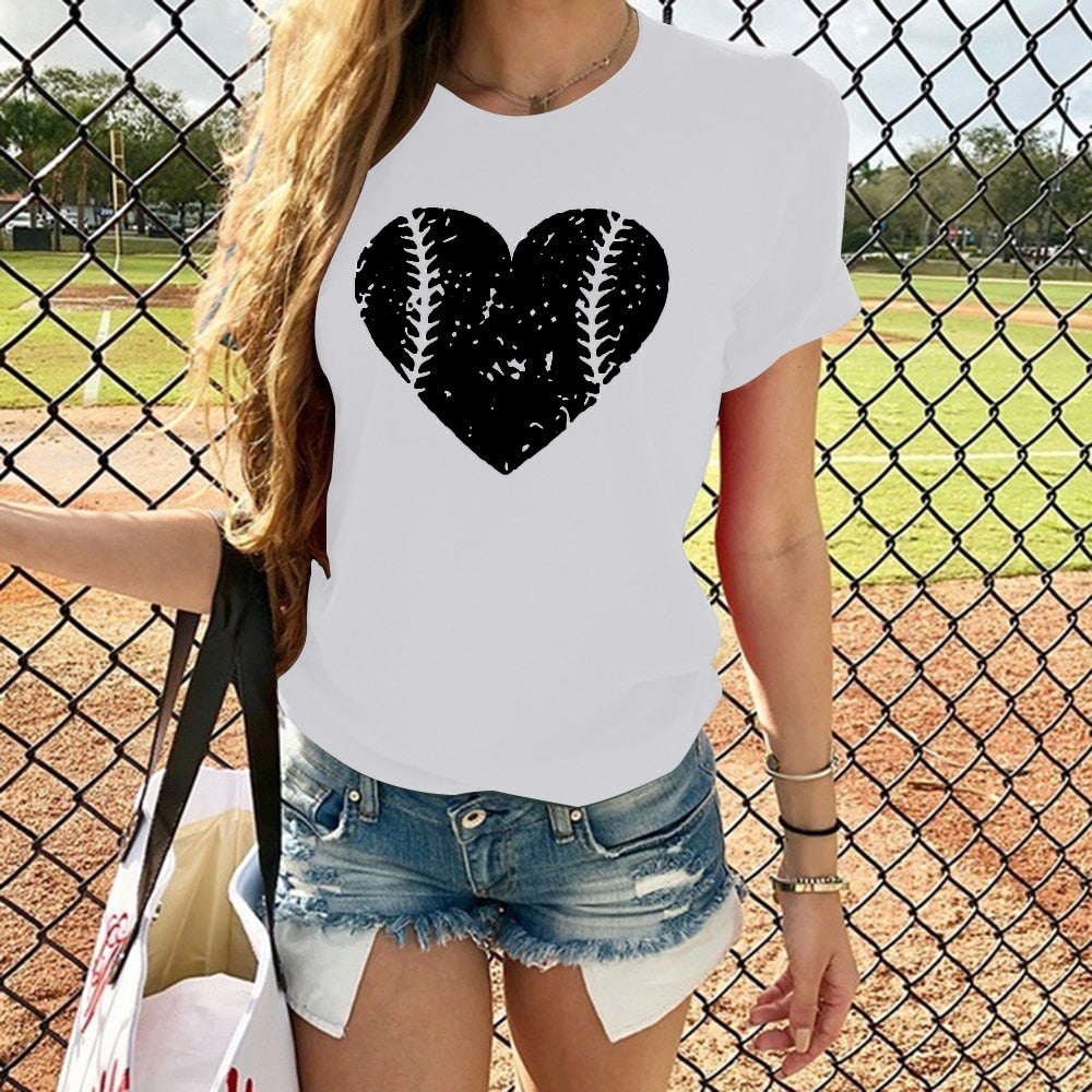 Sports Heart Ladies T-Shirt