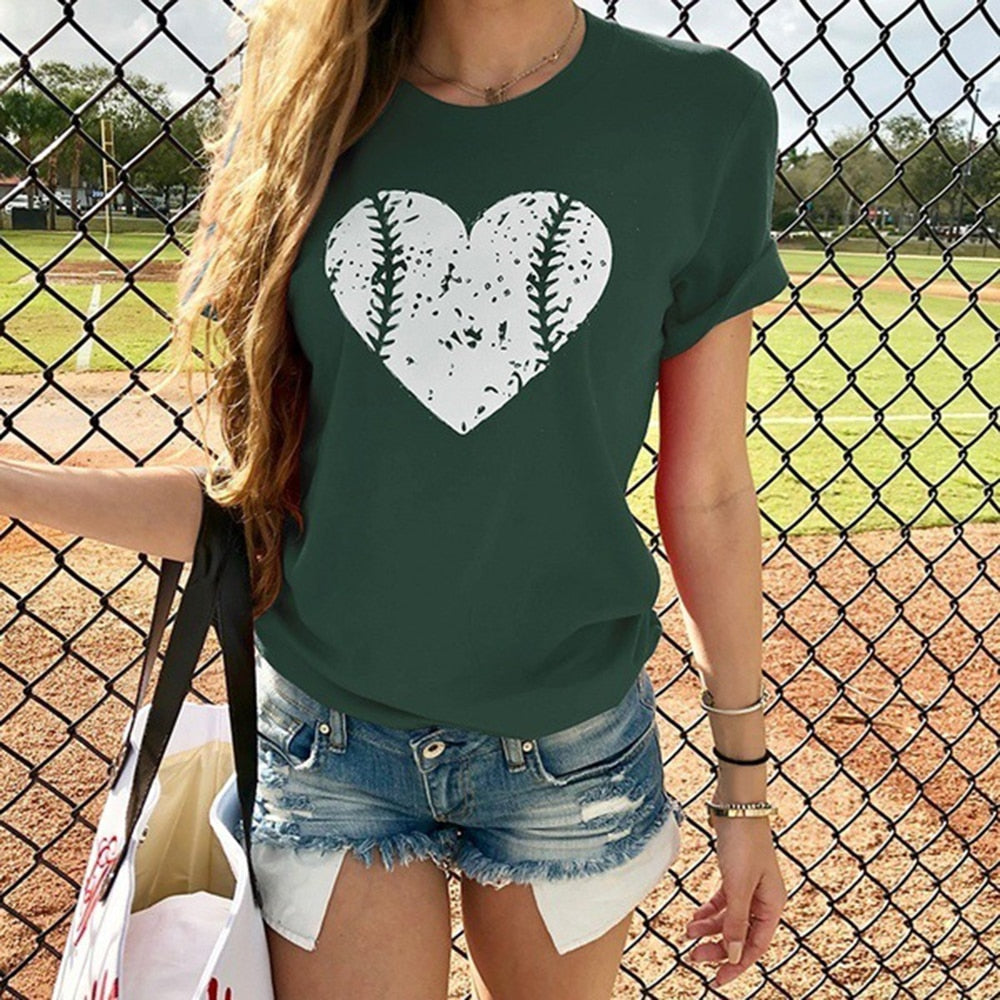 Sports Heart Ladies T-Shirt